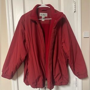 L.L. Bean Red Fleece lined Jacket